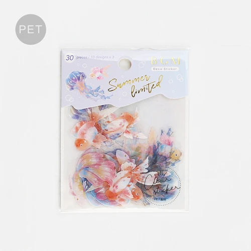 BGM Clear Stickers- Goldfish