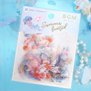 BGM Clear Stickers- Goldfish