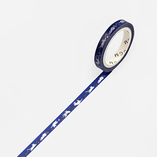 BGM Slim Washi Tape- Playing Cat