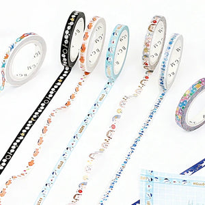 BGM Slim Washi Tape- Pearl Necklace