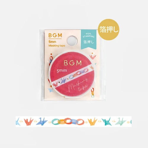 BGM Slim Washi Tape- Thousand Paper Cranes