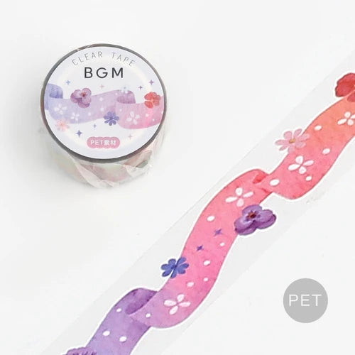 BGM Clear Tape-  Rainbow Lace