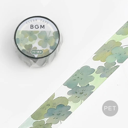 BGM Clear Tape- four-leaf clover