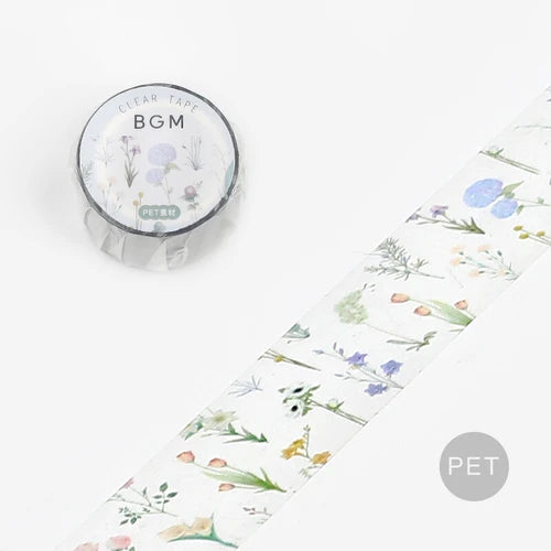 BGM Clear Tape-  flourish pattern