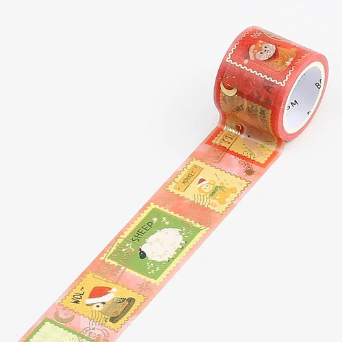BGM Washi Tape Christmas Limited Edition -Animal Stamps