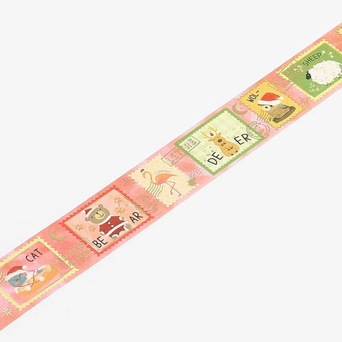 BGM Washi Tape Christmas Limited Edition -Animal Stamps