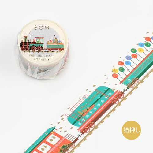 BGM Washi Tape Christmas Limited Edition -Trains
