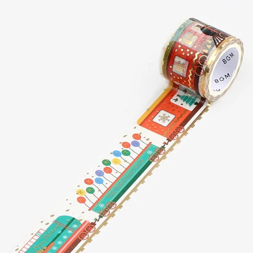 BGM Washi Tape Christmas Limited Edition -Trains