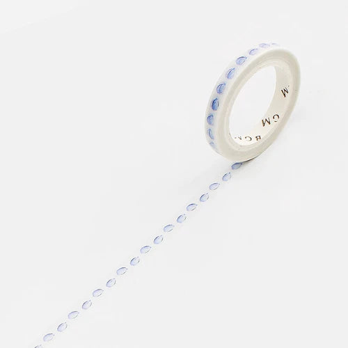 BGM Slim Washi Tape- Blue Petal