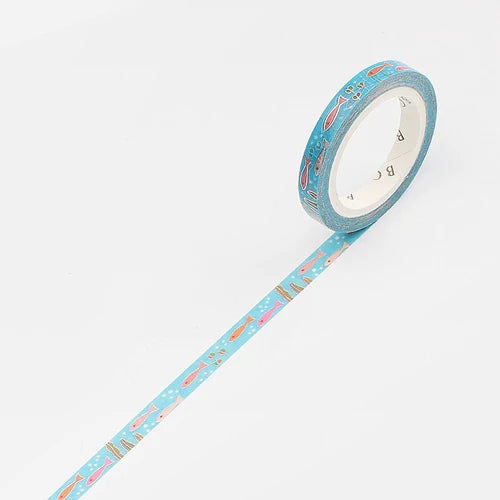 BGM Slim Washi Tape- Seabed