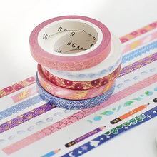 Load image into Gallery viewer, BGM Slim Washi Tape- Birds and starry sky
