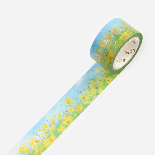 BGM Washi Tape - Yellow flower field
