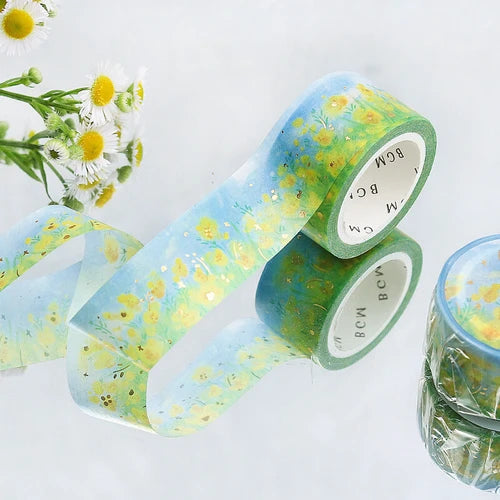 BGM Washi Tape - Yellow flower field