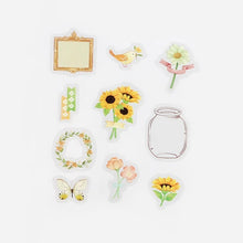 Load image into Gallery viewer, BGM Flake Stickers- Flower blooms in a bottle *yellow
