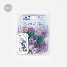 Load image into Gallery viewer, BGM Flake Stickers- Flower blooms in a bottle *Violet
