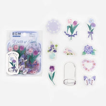 Load image into Gallery viewer, BGM Flake Stickers- Flower blooms in a bottle *Violet
