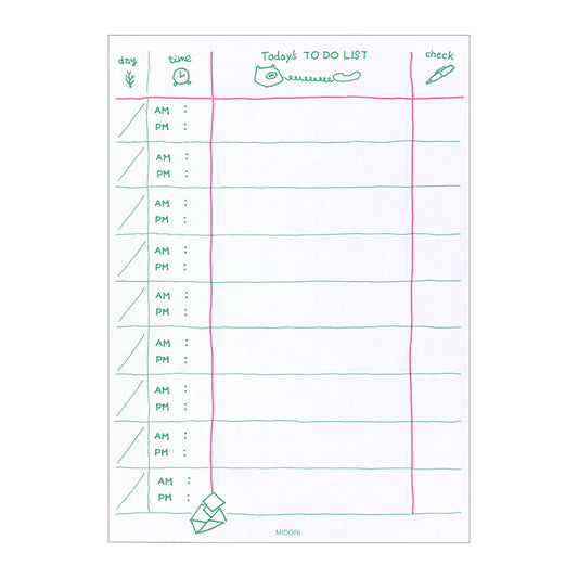 Memo Pad To Do List Blue