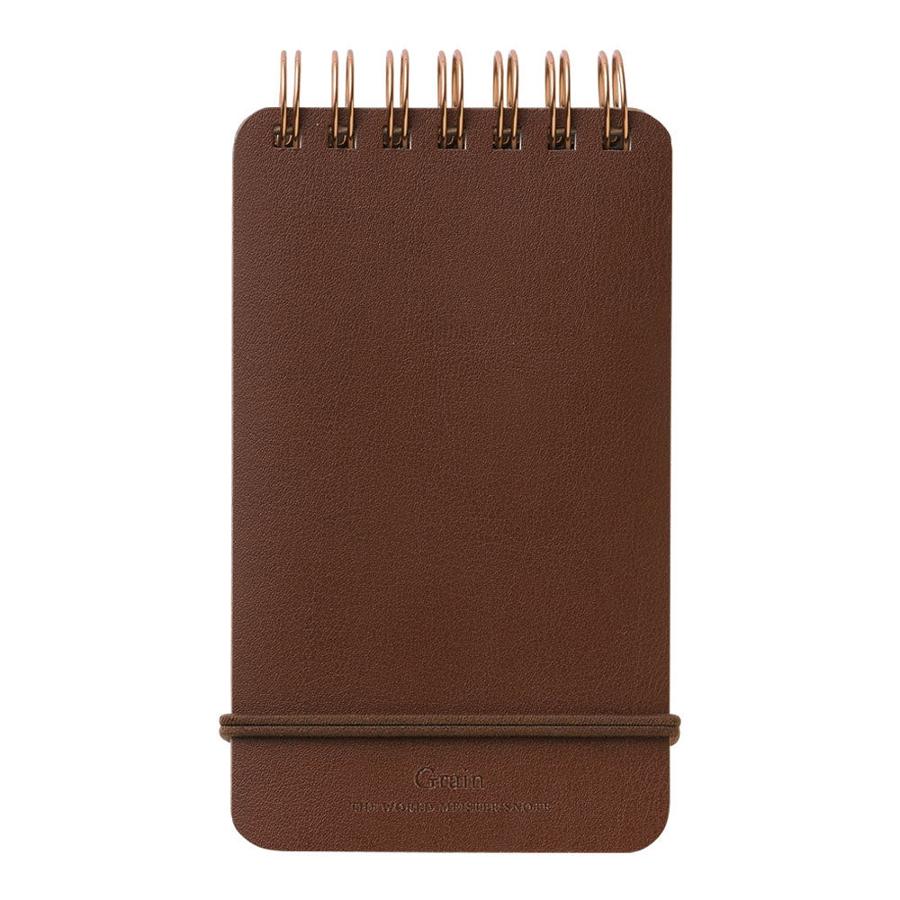 WM Ring Memo Grain Dark Brown