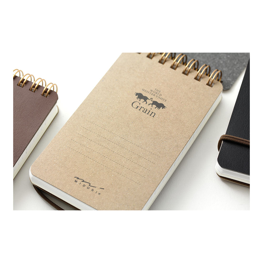 WM Ring Memo Grain Dark Brown