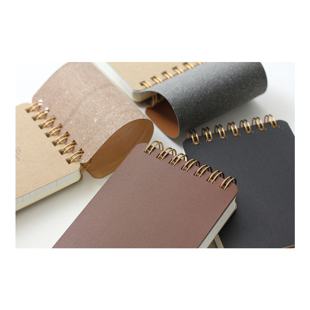 WM Ring Memo Grain Dark Brown