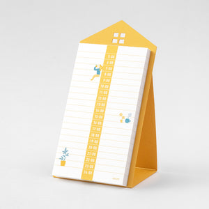 Stand Memo Pad Vertical Type Schedule