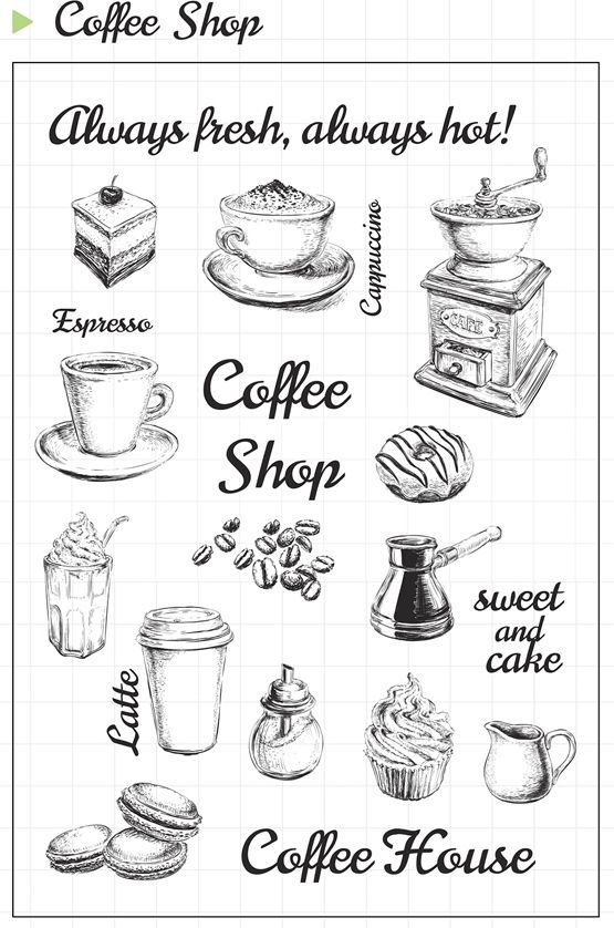 Coffee Shop Clear Stamp