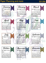 Load image into Gallery viewer, Calendars with Custom Coloured Tabs Sticker Sheet- A5 size
