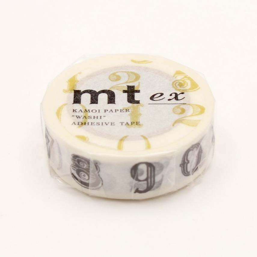 MT EX Washi Tape Number / Symbol Black Sample