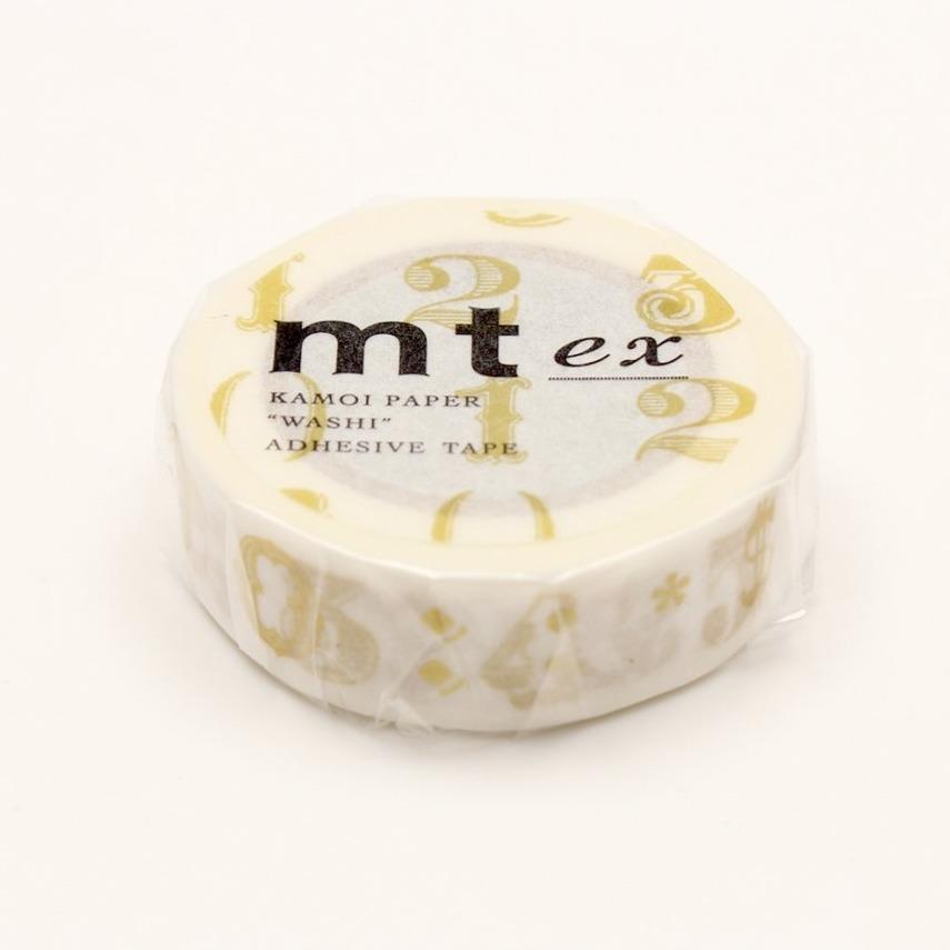 MT EX Washi Tape Number / Symbol Gold Sample