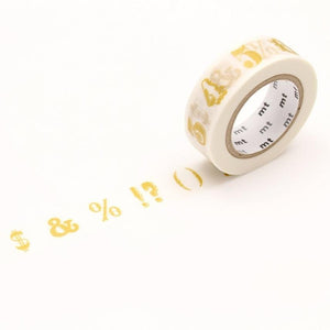 MT EX Washi Tape Number / Symbol Gold Sample
