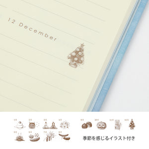12-Month Diary Gate Blue