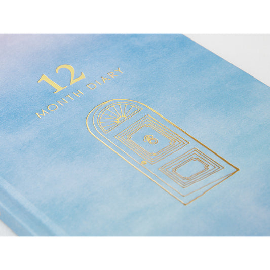 12-Month Diary Gate Blue