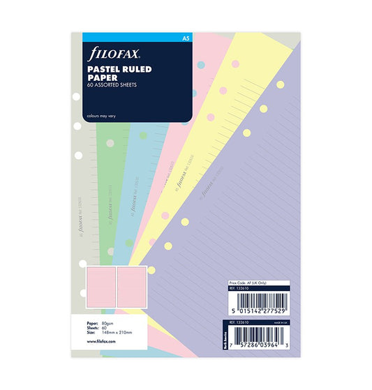 Pastel Ruled Notepaper A5 Refill