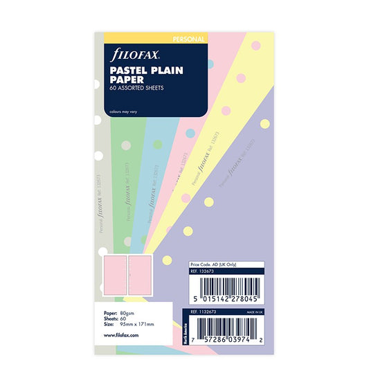 Pastel Plain Notepaper Personal Refill