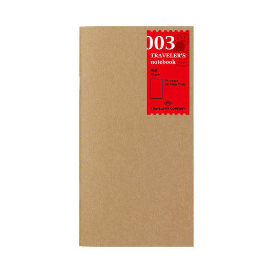 TRAVELER'S notebook Refill Blank notebook 003