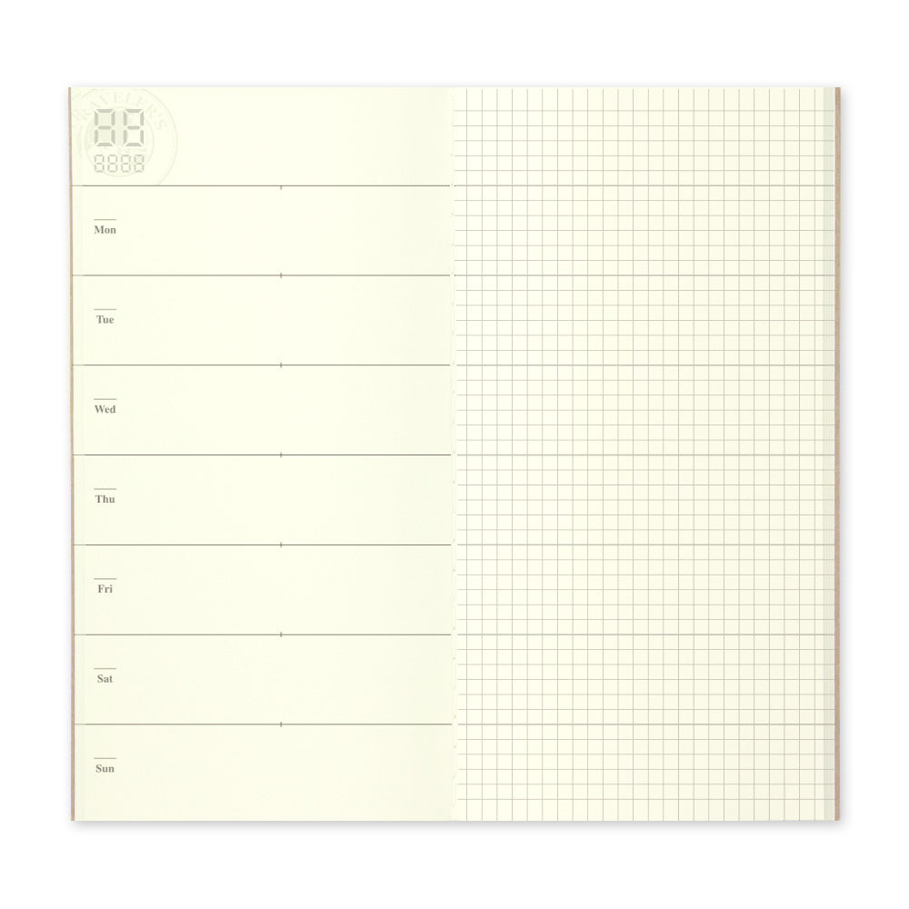 TRAVELER'S notebook Refill Free Diary Weekly + Grid Notebook 019