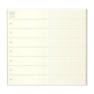TRAVELER'S notebook Refill Free Diary Weekly + Grid Notebook 019