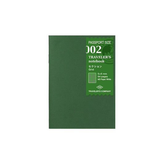 TRAVELER'S notebook Refill (Passport Size) Grid MD 002