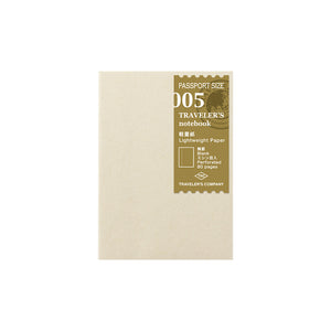 TRAVELER'S notebook Refill (Passport Size) Light Paper 005