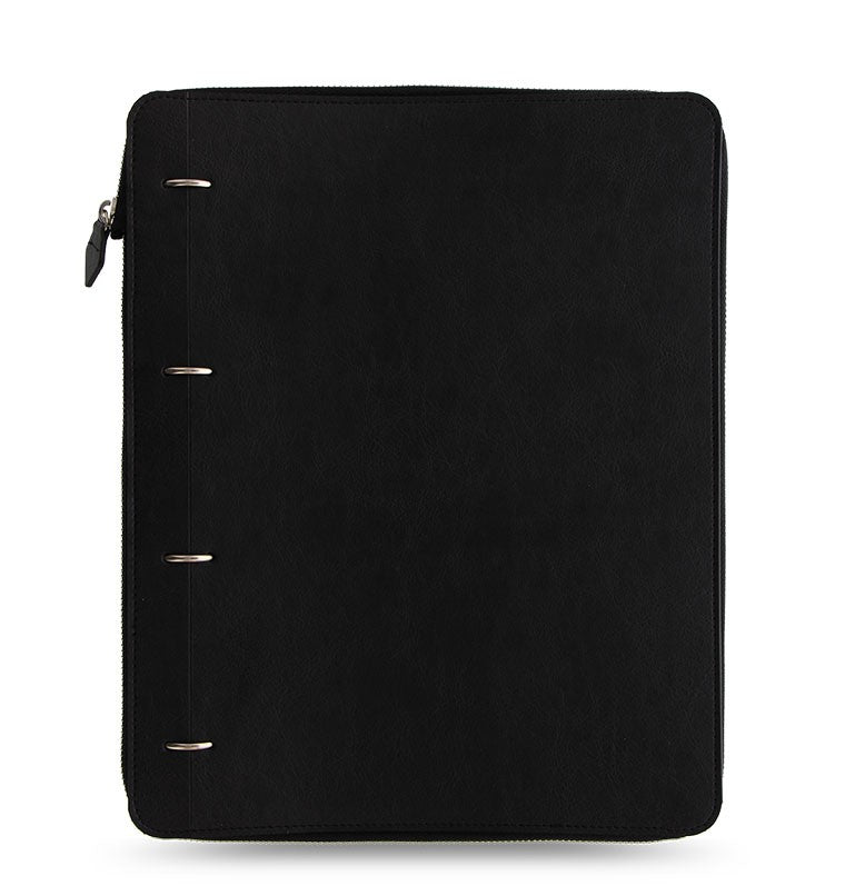 Clipbook Classic Monochrome A4 Zip Notebook Black In stock