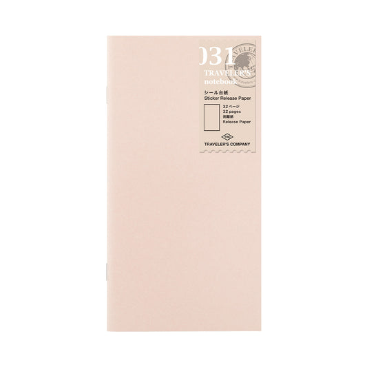 TRAVELER’S notebook Refill Sticker Release Paper