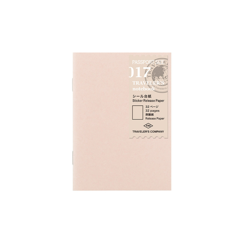 TRAVELER’S notebook Passport Size Refill Sticker Release Paper