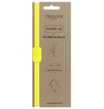 Load image into Gallery viewer, Clipbook Saffiano Fluoro A5 Elastic Closure Yellow
