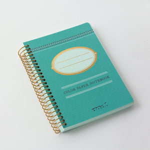 Notebook A7 Color Blue Green