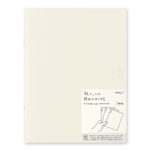 MD Notebook Light (A4 Variant) Blank 3pcs Pack