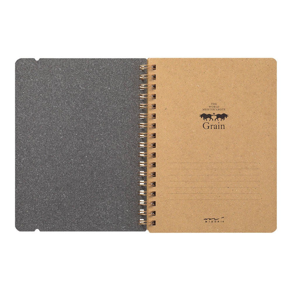 WM Ring Notebook Grain B6 Variant Dark Brown