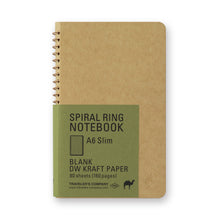 Load image into Gallery viewer, TRC SPIRAL RING NOTEBOOK (A6 Slim) DW Kraft
