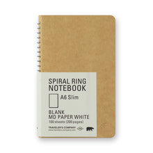 Load image into Gallery viewer, TRC SPIRAL RING NOTEBOOK (A6 Slim) MD White
