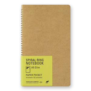 TRC SPIRAL RING NOTEBOOK (A5 Slim) Paper Pocket