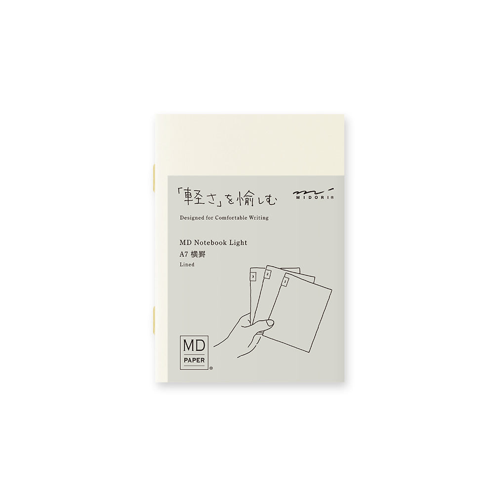 MD Notebook Light A7 Lined 3pcs Pack